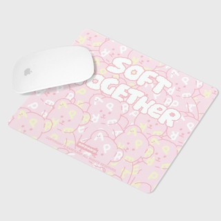 [earpearp] SOFT TOGETHER BEAR-PINK  (mouse pad) แผ่นรองเมาส์ แท้100%