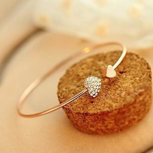 EBay popular Korean jewelry full of heart-shaped love bracelet opening gold-plated bracelet