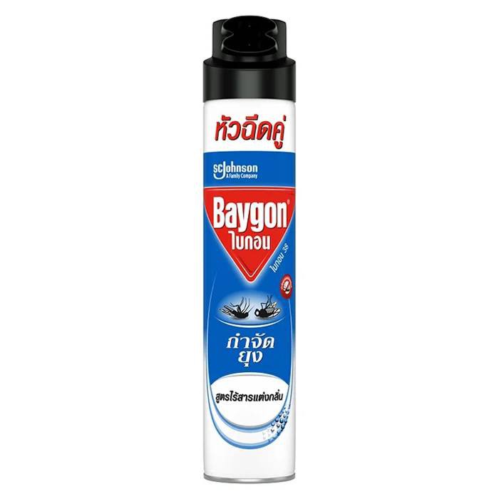 สเปรย์กำจัดยุง BAYGON ไร้สารแต่งกลิ่น 600 มล. MOSQUITO KILLER SPRAY BAYGON ODERLESS 600ML ไล่สัตว์แล