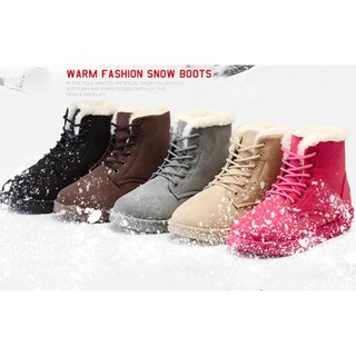 Y02 รองเท้าบุขนกันหนาว ลุยหิมะ บูท Boots Shoes Snow * นิ่มใส่สบายมาก หนังกลับ Winterfull🔥พร้อมส่งไวจากกทม.