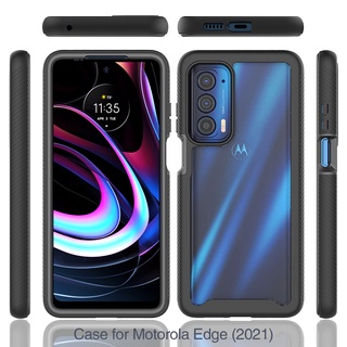 2 In 1 เคสเกราะแบบแข็งกันกระแทกสําหรับ Moto Motorola Edge 20 Pro (2021) Edge 20 Lite กันกระแทก