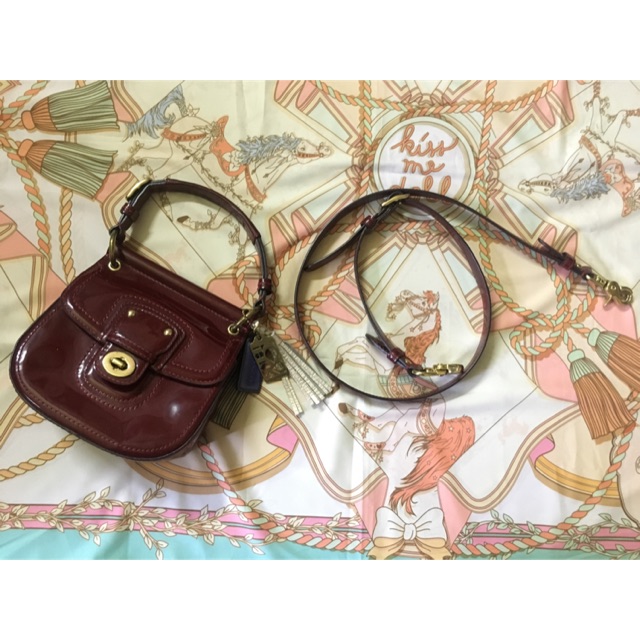 USED 🍷 Coach Willis crossbody หนังแก้ว