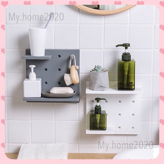 🍀DIY บ้านให้สวย🍀ชั้นเก็บของแบบติดผนัง Pegboard ชั้นเก็บของแบบติดผนัง🍀