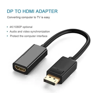 อะแดปเตอร์แปลง DP เป็น HDMI 4K 1080P ตัวผู้ เป็น HDMI ตัวเมีย สําหรับแล็ปท็อป HP Dell PC