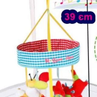 โมบายเด็ก ไขลาน มีเสียงดนตรี และ หมุนได้ 360 องศา พร้อมตุ๊กตาผ้านิ่มไม่ง้อไฟฟ้า ไม่ง้อถ่านครับ