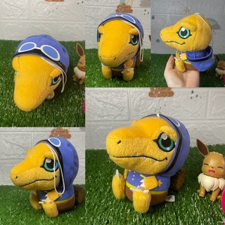 ตุ๊กตาอากูมอน ใส่ฮู้ด สกรีนสวย หายากสุดๆ RARE Digimon Adventure Vol.1 AGUMON Taichi TAI Plush 5" Banpresto Japan 2017