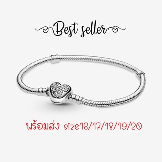 Pandora silver Disney  bracelet**ข้อมือหัวใจมิกกี้