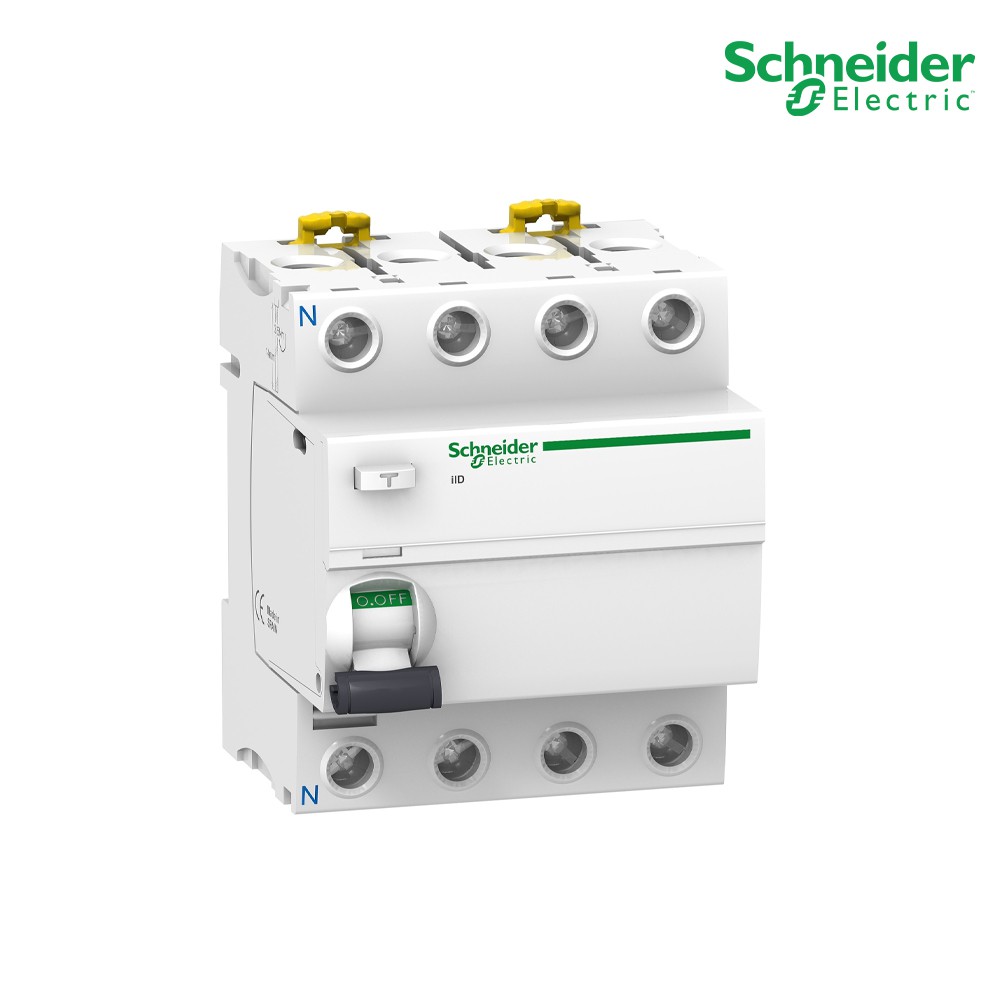 Schneider Electric Acti9 iID RCCB 4P 25A 30mA type AC (ป้องกันไฟดูด ไฟรั่ว) A9R71425 ที่ร้าน PlugOn