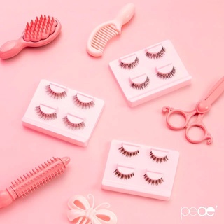 ขนตาปลอม ขนตาธรรมชาติ ขนตาแกนใส ยาวเบาบาง เหมือนขนตาจริงไม่โป๊ะ แบรนด์ PEAE Eyelashes