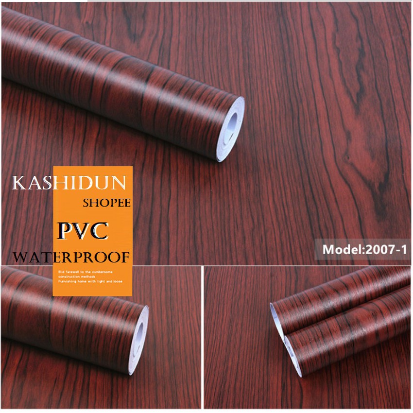 ลายไม้กันน้ำลาย 3D สติกเกอร์ติดผนังห้องรับแขกห้องนอนตกแต่งสติ๊กเกอร์*วอลเปเปอร์กาวในตัวwallpaperพร้อ