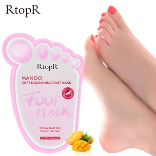 RtopR มาส์กขัดผิวเท้า ลอกออกมาส์กเท้า ขจัดผิวที่ตายแล้วรอบเท้า ค่อยๆลอกเท้าแคลลัสออก แผ่นมาสก์เท้า ขจัดเซลล์ผิวที่ตายเเล้ว Foot Peel Mask 1 ซอง
