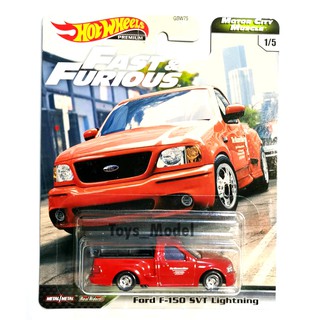 โมเดลรถ Hotwheels รุ่น Ford F-150 SVT Lightning แดง ล้อยาง