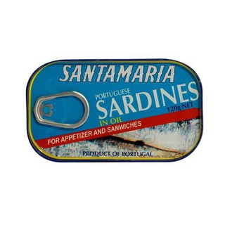 Santa Maria  Sardines in Oil  120g ซานตามาเรียปลาซาร์ดีนในน้ำมัน 120 กรัม