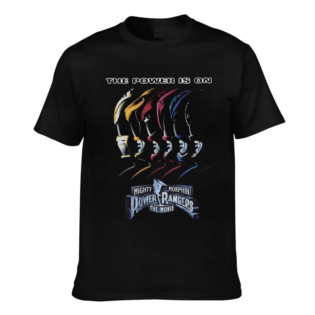 ราคาต่ำสุด!!เสื้อยืดแขนสั้น ผ้าฝ้าย พิมพ์ลาย Mighty Morphin Power Rangers แฟชั่นยอดนิยม สําหรับผู้ชายS-3XL