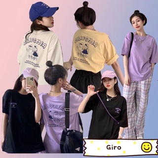 Giro เสื้อ Oalifcmia เสื้อสกีนไอติม พาสเทล เสื้อโอเวอร์ไซส์ เสื้อนิ่มเกาหลี แขนสั้นแฟชั่น เนื้อผ้าดี 029