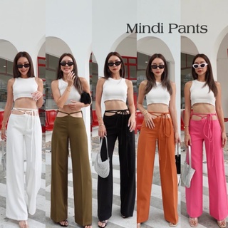 กางเกงขายาวเอวสูง✨Mindi Pants✨เว้าเอวแต่งเชือกเซ็กซี่สวยกรุบ🌼งานBasicstudio