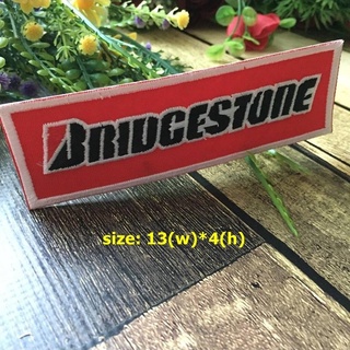 Bridgestone บริจด์สโตน ตัวรีดติดเสื้อ อาร์มรีด อาร์มปัก ตกแต่งเสื้อผ้า หมวก กระเป๋า แจ๊คเก็ตยีนส์ Racing Embroidered ...