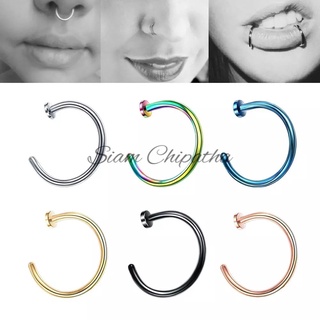 ✪จิวจมูกสแตนเลส จิวหู จิวปาก ✪ [ HLP ] ✪ Stainless Steel half ring for Lips Nose Adjustable for Men Women - 1 Piece