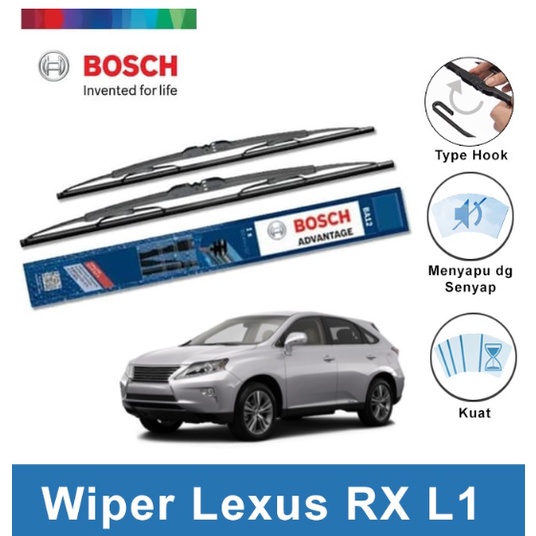 Bosch ที่ปัดน้ําฝนกระจกรถยนต์ Lexus RX L1 คู่ (2008) Advantage 26" & 22"