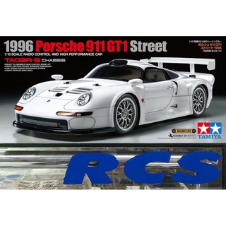 🏁 TAMIYA 47443 (สินค้าผลิตจำนวนจำกัด) ชุดคิท 1996 Porsche 911 GT1 Street (TA03R-S) ต้องไปสร้างและทำสีเอง