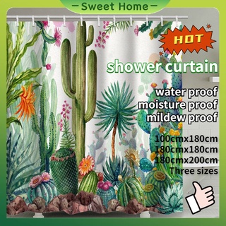 ม่านอาบน้ําห้องน้ําม่านอาบน้ํากันน้ํากันความชื้นพืชเมืองร้อน…