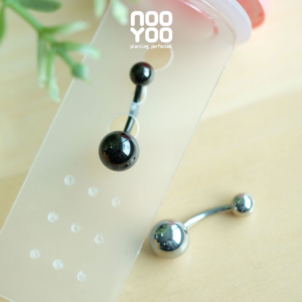 NooYoo จิวสะดือสำหรับผิวแพ้ง่าย Belly Plain - 2 สี