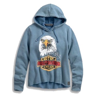 เสื้อฮู๊ดลิขสิทธิ์แท้ HARLEY-DAVIDSON The Archives Eagle Pullover Hoodie