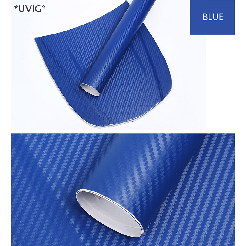 [[UVIG]] แผ่นฟิล์มสติกเกอร์ไวนิล คาร์บอนไฟเบอร์ 3D ขนาด 127x30 ซม. สําหรับติดตกแต่งรถยนต์ [ขายดี