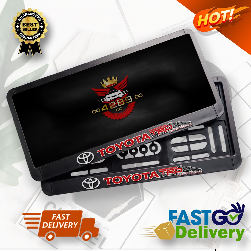 กรอบป้ายTRD Sportivo กรอบป้ายTOYOTA กรอบป้ายทะเบียน กรอบป้ายทะเบียนรถยนต์ กรอบป้ายทะเบียนโตโยต้า กรอ