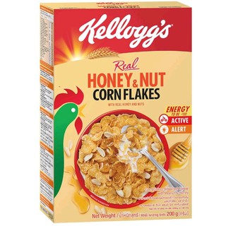 เคลล็อกส์ คอนเฟลกผสมถั่วและแอปเปิ้ล Kelloggs Honey &amp; Nut Conflakes 200g