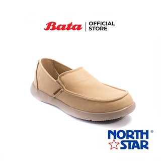 *Best Seller* Bata บาจา ยี่ห้อ North Star รองเท้าสนีคเคอร์แบบสวม ทรงลำลอง สำหรับผู้ชาย รุ่น Cruise สีเบจ 8598038