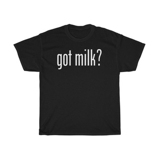 เสื้อผ้าผชเสื้อยืด พิมพ์ลายโลโก้ Got MilkS-5XL