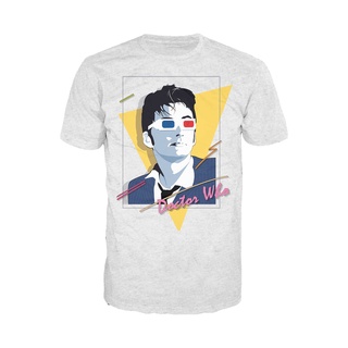 ROUND คอลูกเรือเสื้อยืด พิมพ์ลาย Doctor Who 80s Tenant Nagel Official สีเทา สําหรับผู้ชาย-4XL