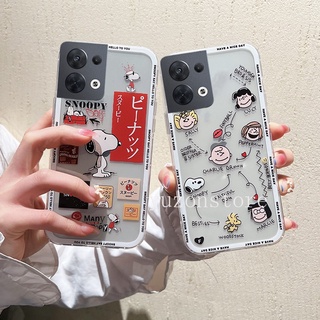 New Soft Casing for OPPO Reno8 Reno8 Pro 5G เคสโทรศัพท Cartoon Snoopy Transparent Phone Case เคส TPU Shockproof Protective Phone Back Cover