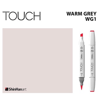 TOUCH TWIN BRUSH MARKER WG1 (WARM GREY) / มาร์คเกอร์หัวพู่กัน-หัวตัดขนาดกลาง รหัส WG1 (WARM GREY)