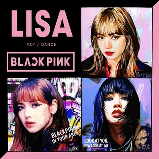 Lisa ลิซ่า Lalisa BLACKPINK แบล็คพิงก์ K POP รูปภาพติดผนัง pop art กรอบรูป แต่งบ้าน ของขวัญ รูปภาพ โปสเตอร์ เกาหลี