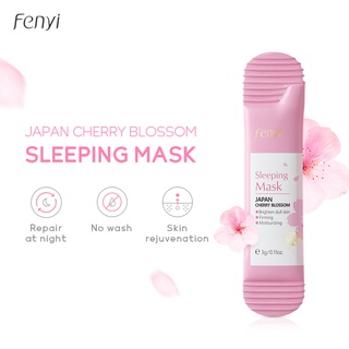 Fenyi Cherry Blossom สลีปปิ้งมาสก์ กระชับผิวหน้า ให้ความชุ่มชื้นอย่างล้ําลึก ซากุระ มาส์กหน้า 3 กรัม.