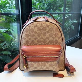 🎄พร้อมส่ง🌟ของแท้💯% 🔥ขายด่วน🔥 CoachF32715 กระเป๋าเป้ผู้หญิงแฟชั่นกระเป๋าเป้หนัง PVC สีน้ำตาล