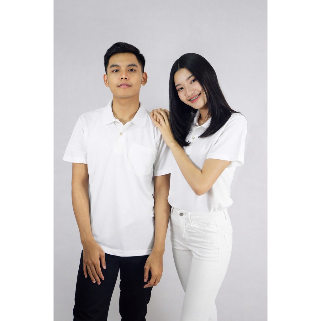 เสื้อโปโลผู้หญิงเข้ารูป ผ้าTKผสมโพลีเอสเตอร์ โทนขาวดำเทา สีพื้น (4สี มีไซส์ให้เลือก) พร้อมส่ง ราคา ถูกที่สุด ดีลบีเคเค แกลเลอรีภาพที่ 7