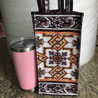 กระเป๋าผ้าเคลือบใส่แก้วเยติ Yeti (BrownMosaic)
