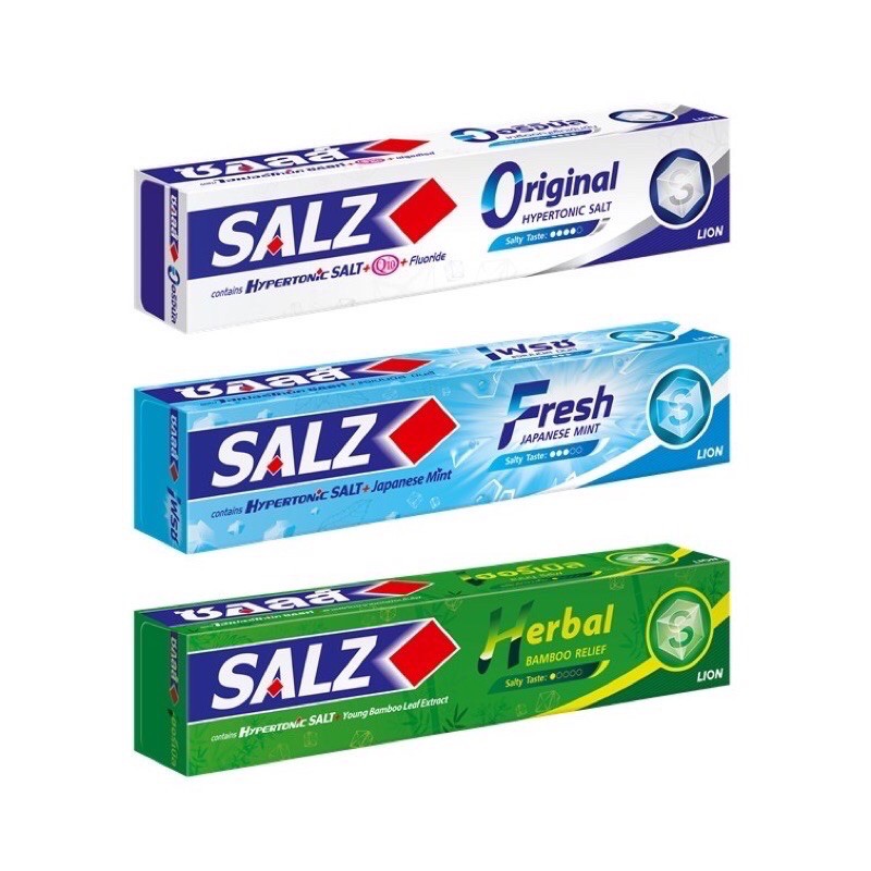 ถูกที่สุด! SALZ ยาสีฟัน ซอลส์ ขนาด 40 กรัม, 80 กรัม, 140 กรัม