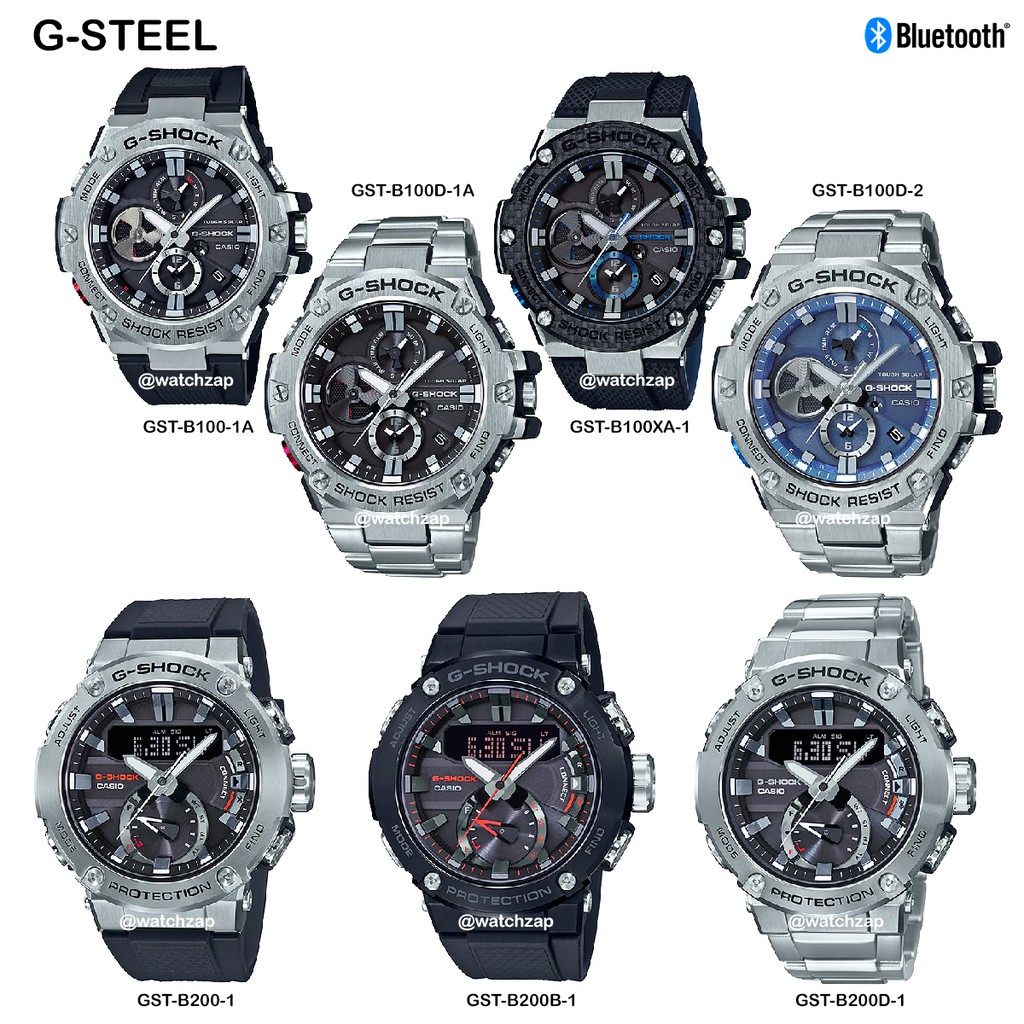 Casio G-Shock G-Steel Bluetooth นาฬิกาข้อมือผู้ชาย สายแสตนเลส รุ่น GST