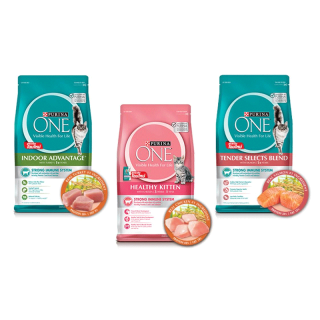 Purina ONE (เพียวริน่าวัน) อาหารแมวชนิดเม็ด อาหารแมว ถุง 1.3-3 kg