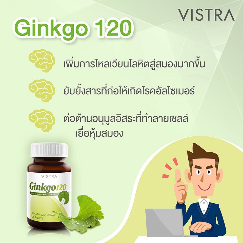 Vistra Ginkgo 30 tablets รูปที่ 2