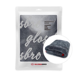 GLOSSBRO Supreme Big Drying Towel 580GSM ผ้าเช็ดแห้งถนอมสีรถรุ่น Professional Grade (90X70cm)