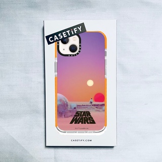 Casetify X STARWARS เคสโทรศัพท์มือถือ แบบนิ่ม ลายดวงอาทิตย์ ขอบส้ม สําหรับ IPhone 13 12 11 Pro MAX Mini XS MAX XR X SE 6 6S 7 8 Plus