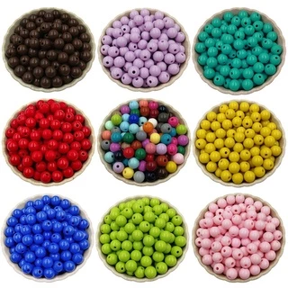 เครื่องประดับลูกปัดหลากสี Diy 8 มม. 100 ชิ้น