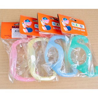 (แพ็ค4 คละสี) แขนจับขวดนม คอปกติ แบนด์นูเบบ สีสดใส