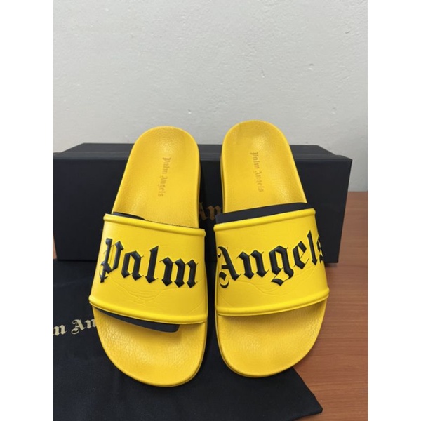 รองเท้าแตะลำรอง Palm Angels (Pool Slider Yellow Black) มือสองสภาพดี
