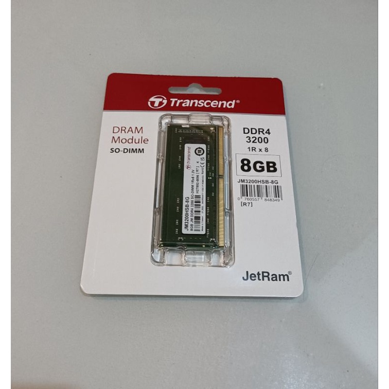 แรมโน้ตบุ๊ค Transcend Ram Notebook DDR4 8GB/3200MHz.Cl22 (JM3200HSB-8G)
